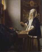 Jan Vermeer woman holding a balance china oil painting reproduction